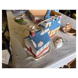 Ceramic Christmas Village Houses and Figurines