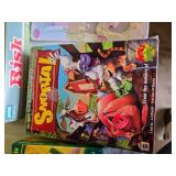 Board games and puzzles including Wits & Wagers, Risk, and Snorta