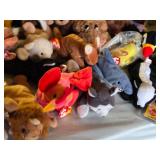 Lot of TY Beanie Babies Stuffed Animals