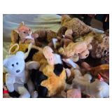 Lot of TY Beanie Babies Stuffed Animals