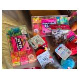 Glow in the Dark Beads, Gnarly Teeth, Angry Birds Plush Toys, and Assorted Craft Supplies