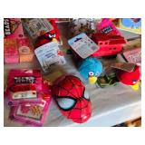 Glow in the Dark Beads, Gnarly Teeth, Angry Birds Plush Toys, and Assorted Craft Supplies