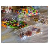 Bead Craft Set including Plastic Beads, String, and Accessories