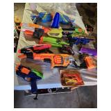 Denim Handbag with Rainbow Strap, Doll Outfit, and Assorted Toys