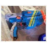 Denim Handbag with Rainbow Strap, Doll Outfit, and Assorted Toys