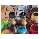 Assorted Candles and Holders, Lanterns, and Decorative Items