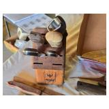 WÃ¼sthof Knife Block with Assorted Knives and Other Assorted Kitchen Knives