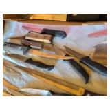 WÃ¼sthof Knife Block with Assorted Knives and Other Assorted Kitchen Knives