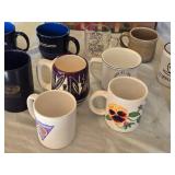 Lot of Assorted Coffee Mugs with Various Designs and Logos