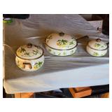 Cathrineholm Enamel Cookware Set with Floral Design