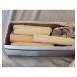 Large Lot Assorted Candles with Wax Melts and Accessories including LARGE Round Candle