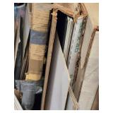 Giant Lot of Assorted Art and Framing Supplies including Dry Erase Boards, Mat Boards, and Sculpted Foam Speaker Grille