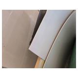 Giant Lot of Assorted Art and Framing Supplies including Dry Erase Boards, Mat Boards, and Sculpted Foam Speaker Grille