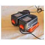 Black & Decker 18V Battery Charger and Batteries - Untested