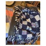 Quilts and Blankets Lot including Handmade Quilts, Fleece Blanket, and Bedding