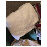 Quilts and Blankets Lot including Handmade Quilts, Fleece Blanket, and Bedding