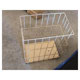 Stackable Storage Bins, Wire Rack Shelf, and Dual Compartment Plastic Bin