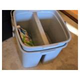 Stackable Storage Bins, Wire Rack Shelf, and Dual Compartment Plastic Bin