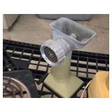 Vintage Osterizer Galaxie Cycle Blend Blender, Hot Plate, and Meat Grinder