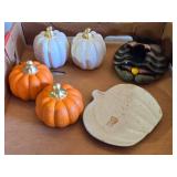 Decorative Ceramic Pumpkins and Figurines