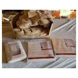 Window and Curtain Set including Window Scarf, Tailored Voile Panel, and Tailored Voile Scarf