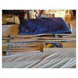 Rubbermaid Saf-T-Grip Shower Mat and Crutches with Blue Cushion