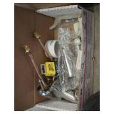Plumbing and Home Improvement Items including Delta Faucet, Curtain Rods, and Shower Curtain - Conditions Untested