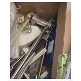 Plumbing and Home Improvement Items including Delta Faucet, Curtain Rods, and Shower Curtain - Conditions Untested