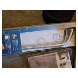 Plumbing and Home Improvement Items including Delta Faucet, Curtain Rods, and Shower Curtain - Conditions Untested