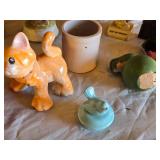 Assorted Decorative Figurines and Collectibles Lot including Bird Cage, Horse, Frog Sculpture, and More