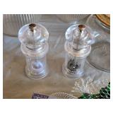 Various Household Items including Sony DVD Player, Glass Light Fixtures, and Cole & Mason Grinders