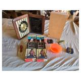 Plaque Clock, Furniture Leg Braces, and Assorted Hardware