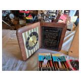 Plaque Clock, Furniture Leg Braces, and Assorted Hardware