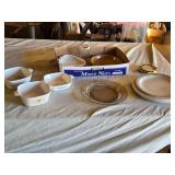 Kirkland Mixed Nuts Box, CorningWare Dish, and Glassware