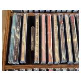 Lot of CDs and DVDs including Ted Nugent, Nazareth, Janis Joplin, Allman Brothers, Frank Sinatra Vegas Box Set, Beastie Boys Anthology, and Classic Rock Collections