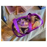 Assorted Personal Care and Accessories Lot including Gillette Razor, Bath Buffs, and Sewing Kits