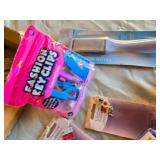 Assorted Personal Care and Accessories Lot including Gillette Razor, Bath Buffs, and Sewing Kits