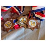 Collection of Trophies and Medals Including Bowling and Chess