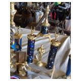 Collection of Trophies and Medals Including Bowling and Chess
