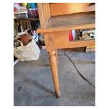 Roll-top Wooden Desk with Carved Legs