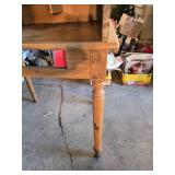 Roll-top Wooden Desk with Carved Legs