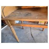 Roll-top Wooden Desk with Carved Legs