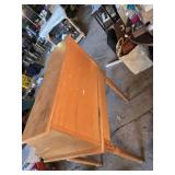 Roll-top Wooden Desk with Carved Legs