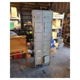 Metal Locker Unit with Multiple Lockers 78" Total height