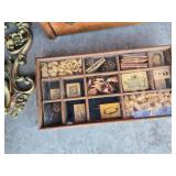 Wooden Bakery Box, Decorative Wall Plaques, and Shadow Box of Dried Goods