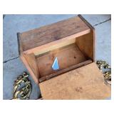 Wooden Bakery Box, Decorative Wall Plaques, and Shadow Box of Dried Goods