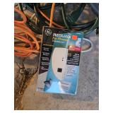 Extension cords and power strips including GE Instajack and Power Sentry, various colors and lengths