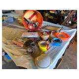 Assorted Hardware and Painting Supplies including Scotch Painting Tape, General Purpose Tape, and Accessories