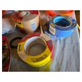 Assorted Hardware and Painting Supplies including Scotch Painting Tape, General Purpose Tape, and Accessories