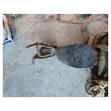 Vintage Western Saddle and Tack Set including Saddle, Stirrups, Reins, and Rope